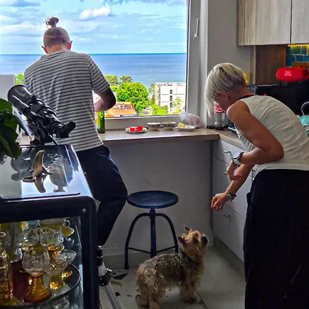Przy Plaży Z Widokiem Na Morze Kwatera prywatna Sopot